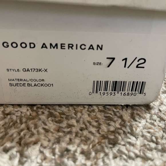 Good American Over the Knee Slouch Suede Black Boots Style GA173K-X size 7.5 NEW - Picture 4 of 6